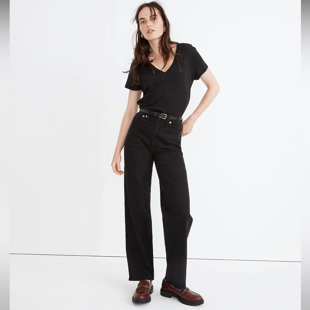 Madewell Black Flare & Wide Leg Jeans